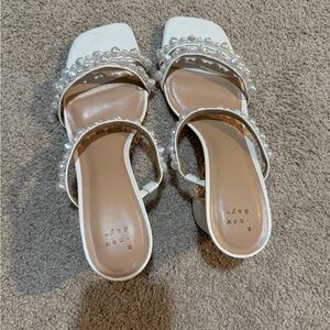 a new day White Pearl Embellished Heels